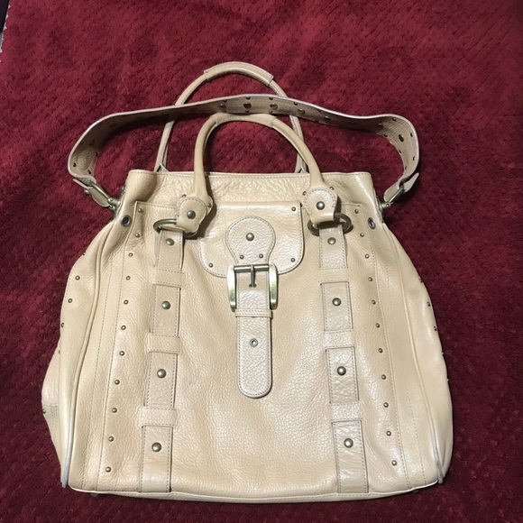 Betsey Johnson Handbags - Betsy Johnson large nude leather tote bag